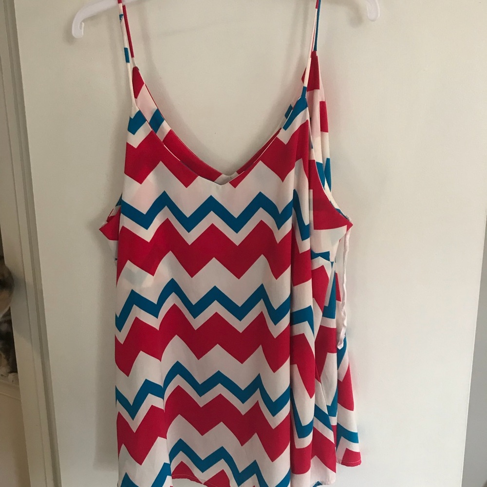 Fashion to Figure Chevron Strappy Tank Top